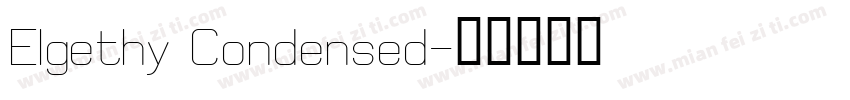 Elgethy Condensed字体转换